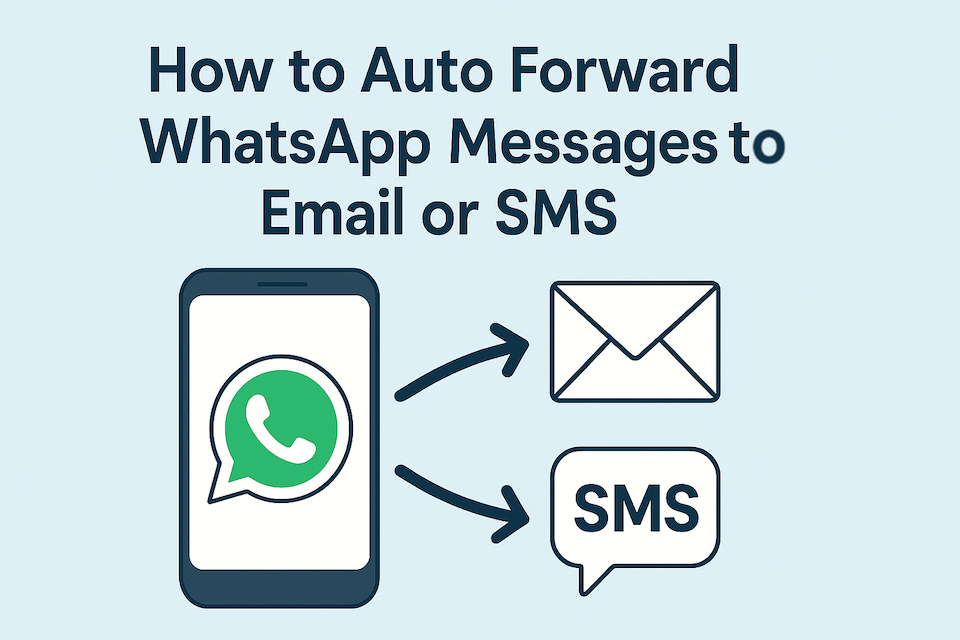 how to forward whatsapp messages to email or sms